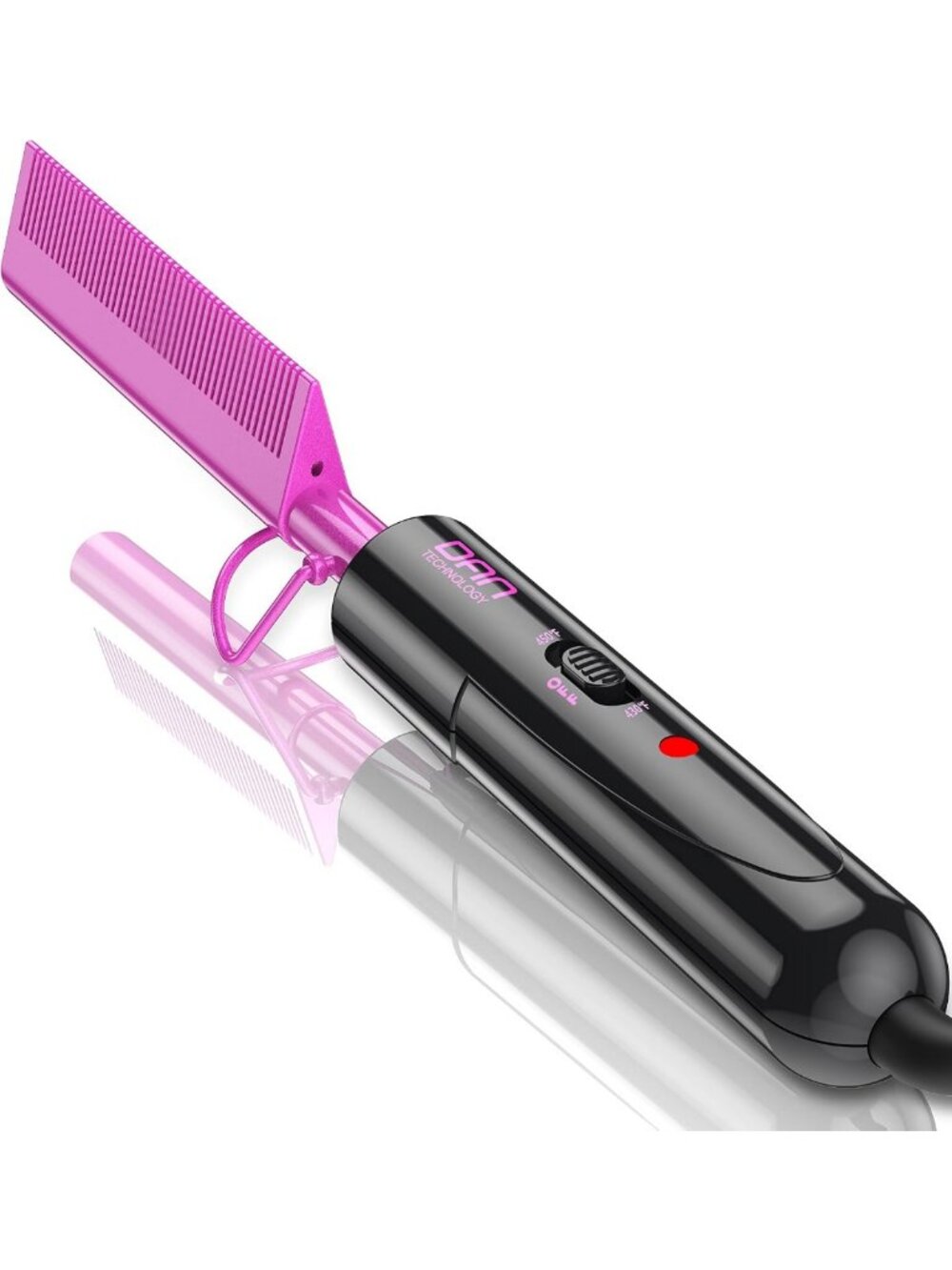 Dual Voltage Ceramic Pressing Comb - 450°F Fast Heating Mini Straightener for